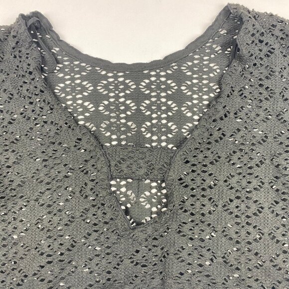 FP Beach Crochet Long Sleeve Crop Top Women's Size Small - Picture 4 of 11